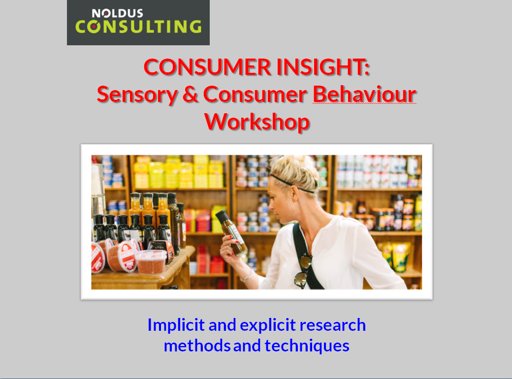 Consumer Insight: Sensory & Consumer Behaviour Workshop